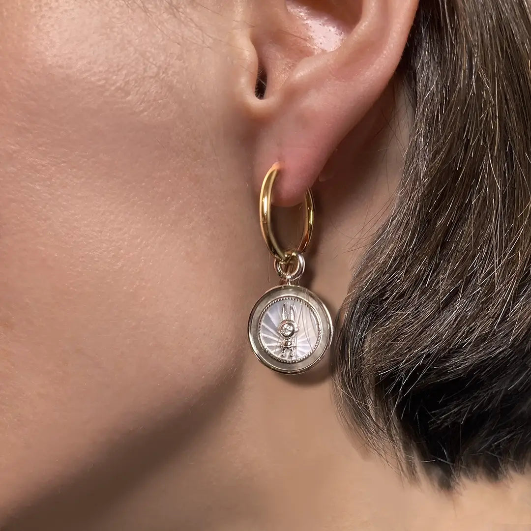 Huggie with Moissanite