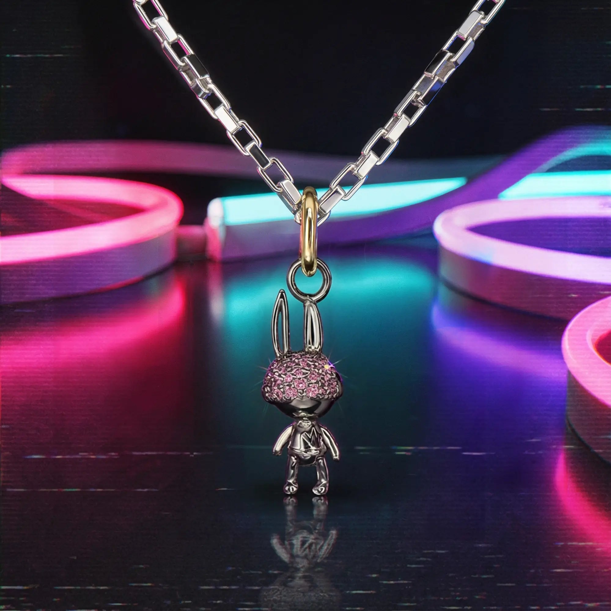 Pave Mini Charm Mini Link Chain