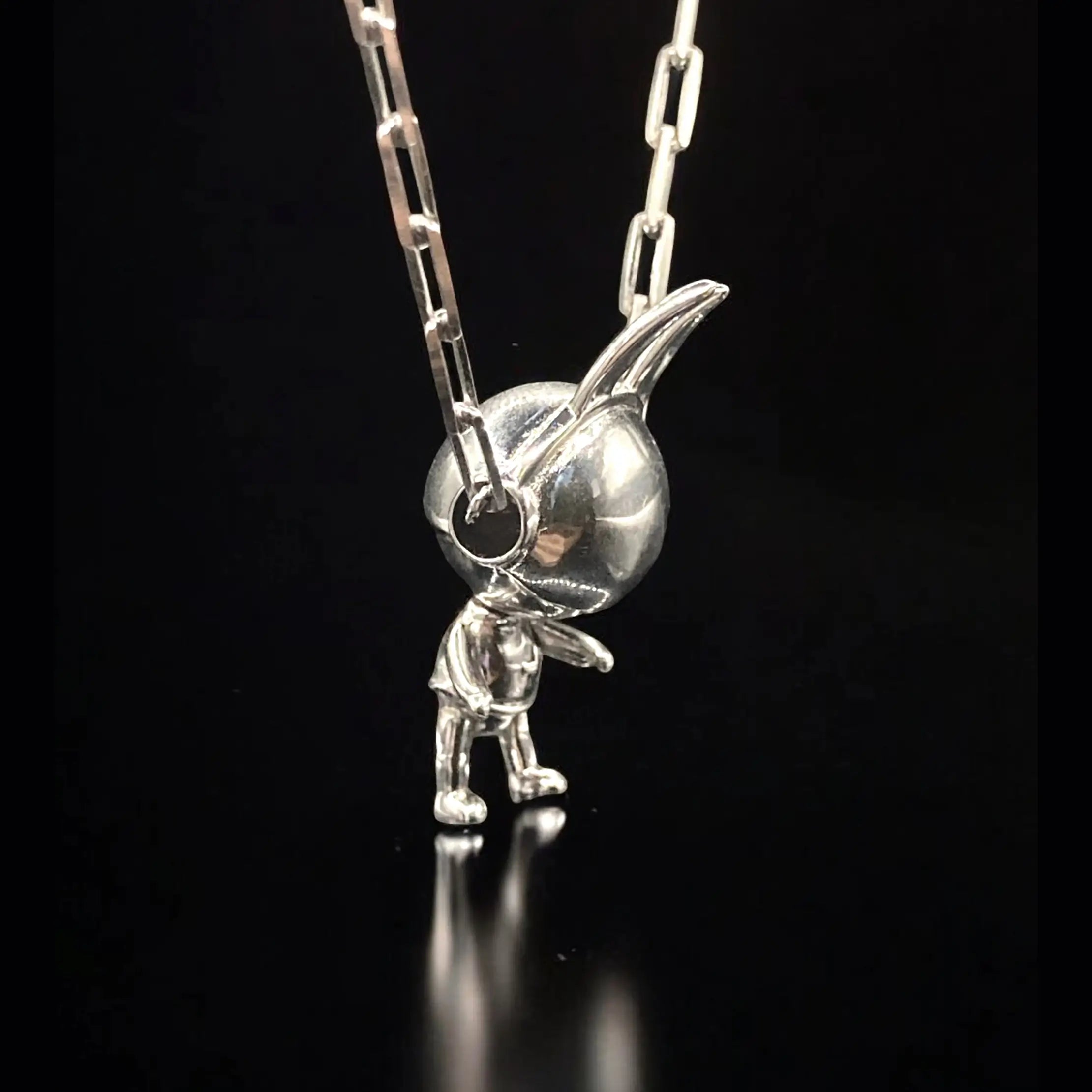 Astrobunny Unisex Silver  Large Charm Necklace