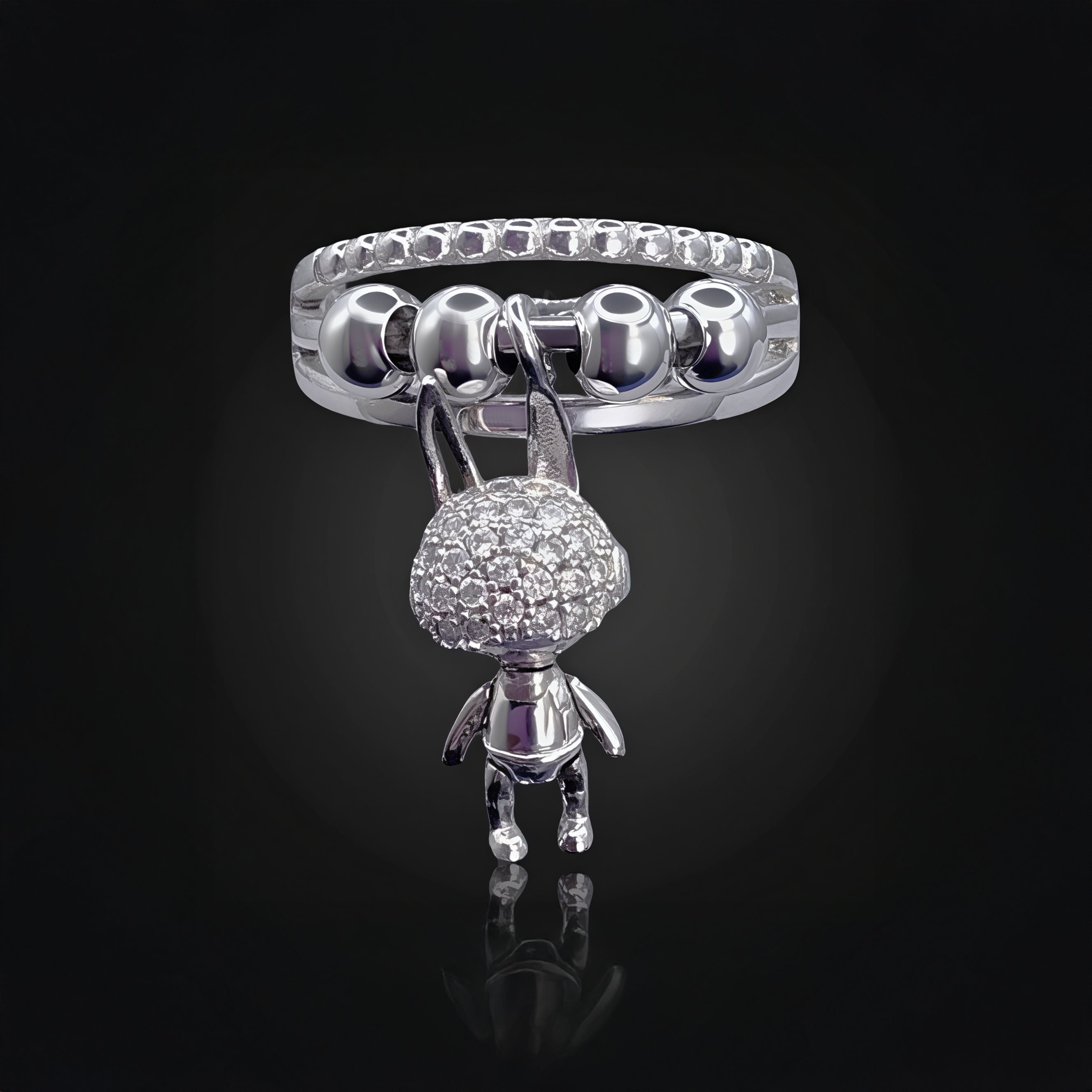 Pave Charm Ring