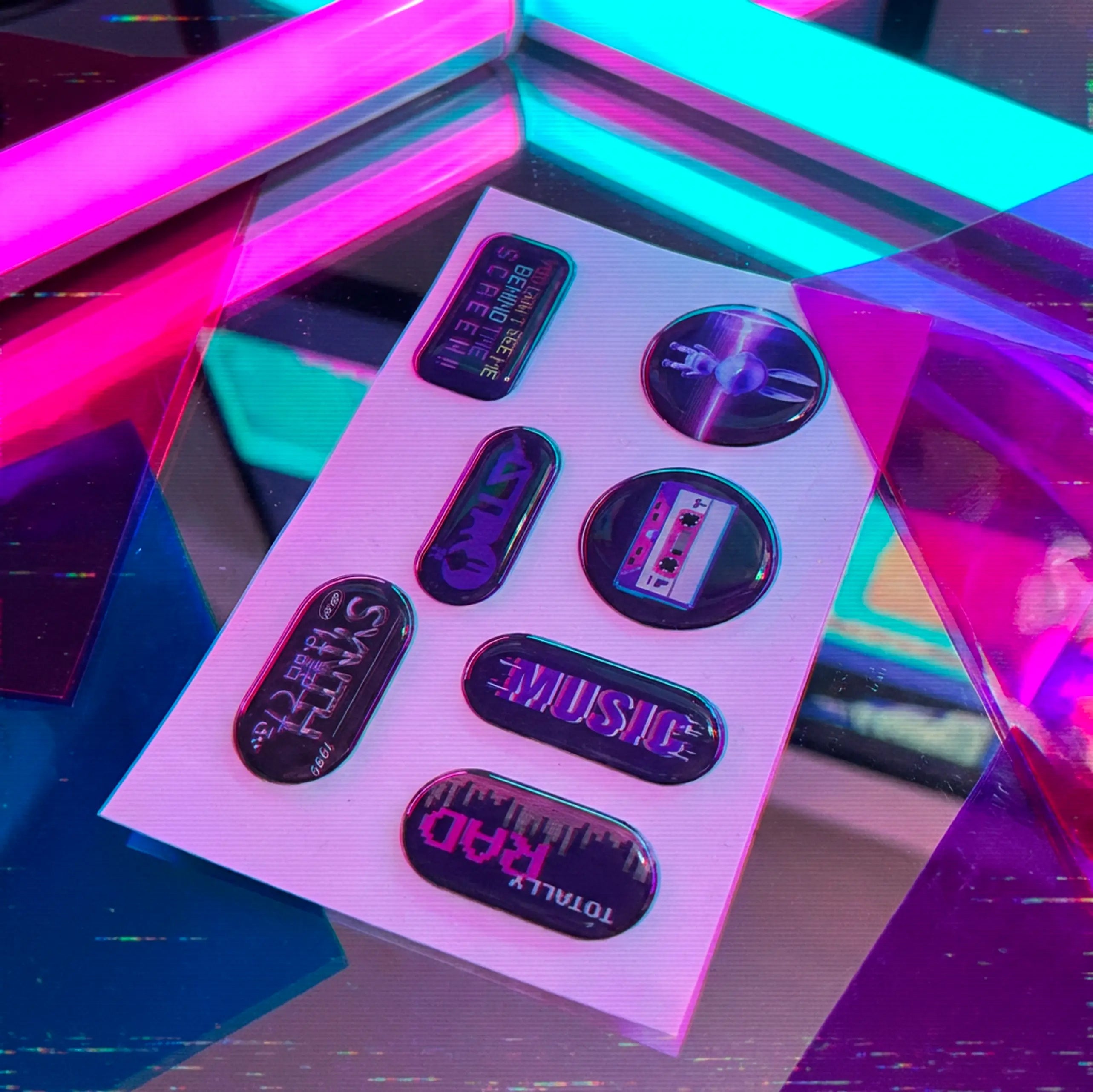 Neon Nights Sticker Set